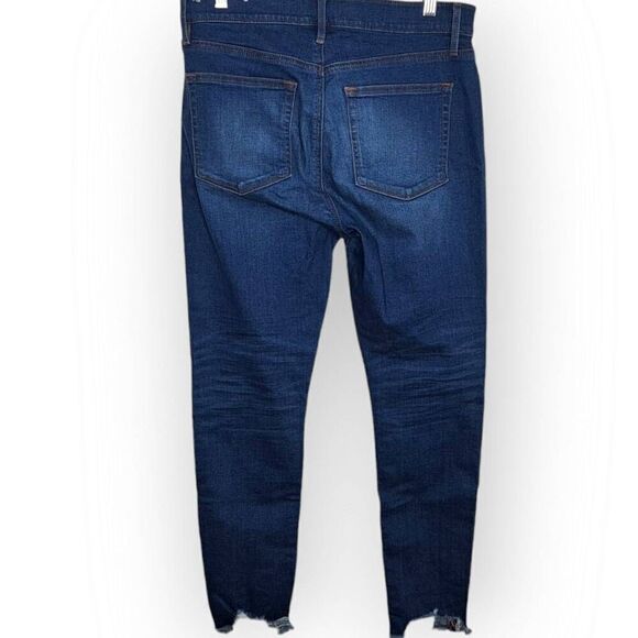 LOFT Chewed Hem Slim Pocket Skinny Crop Jeans in Botanic Blue Wash size 29/8 - Picture 6 of 11